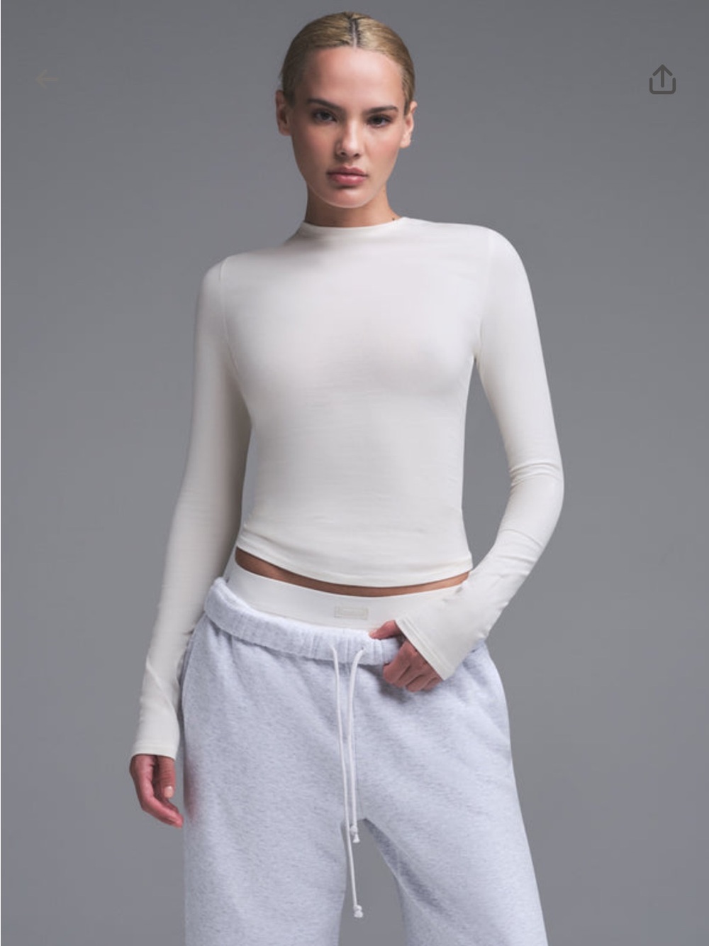 SKIMS Cotton Jersey Long Sleeve T-Shirt - NWT